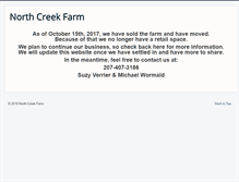 Tablet Screenshot of northcreekfarm.org